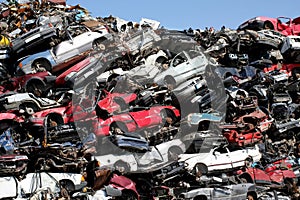 Cars junkyard photo