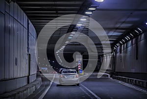 cars leaving tunnel