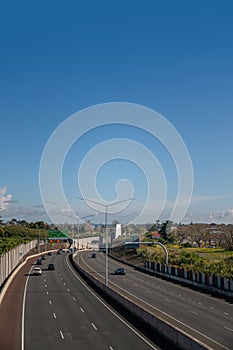 Cars on Motorway near Waterview Tunnel