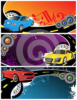 Cars and music background
