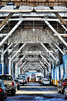 Cars parked in pier 39