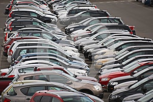 Cars Parked in a row