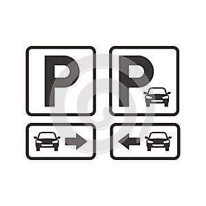 Cars parking area signage.