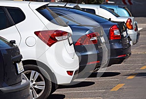 Cars in the parking lot