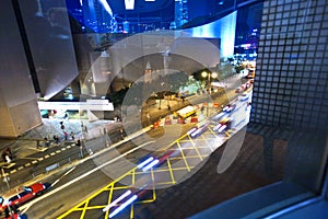 Cars passing the Salisbury road by night