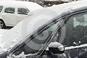 Cars in snow