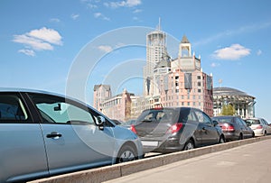 Cars on street