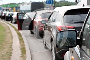 Cars In Waiting Line