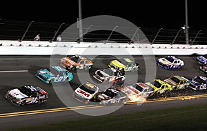 Cars wreck at Daytona