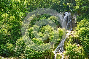 Carsa waterfall in Romania Cheile Nerei