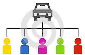 Carsharing Concept Illustration