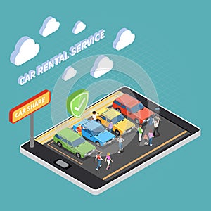 Carsharing Isometric Concept