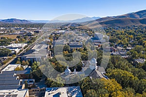 CARSON CITY, NEVADA, UNITED STATES - Oct 14, 2020: Nevada State Capitol Mall Area