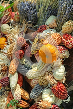 Cart filled Bountiful Autumn Harvest