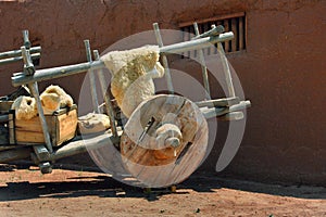 Cart With Huge Wooden Wheels