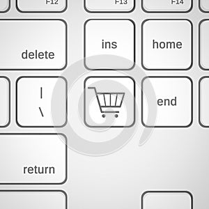 Cart icon on keyboard key