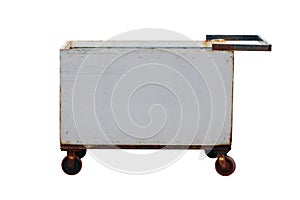 Steel cart, pick up your goods old, Trolley Square shaped Steel trolley, Trailer trash and clear, put its old pickup, pick up arou