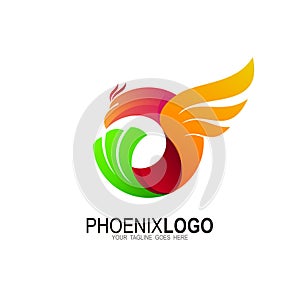 Eagle logo and wing design template, bird logo