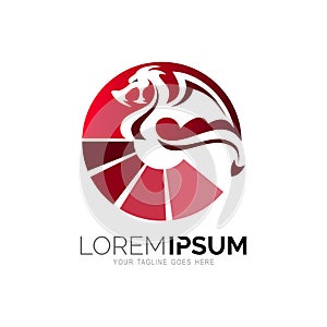 Dragon fire flame logo design vector template,