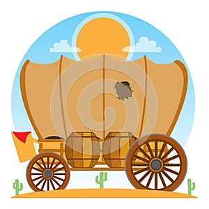 Cartage carriage cowboy. Former transport and vehicles. Wild West