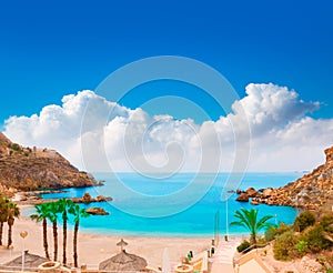 Cartagena Cala Cortina beach in Murcia Spain