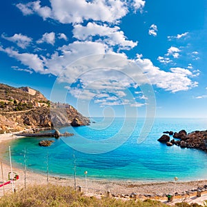 Cartagena Cala Cortina beach in Murcia Spain