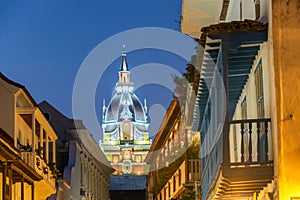 Cartagena Cathedral at Night photo