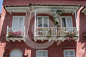 Cartagena de Indias architecture. Colombia