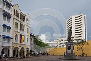 A view of Plaza de coches cars square. It`s a touristic icon