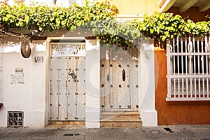 Cartagena`s elaborate door knockers date back to colonial times. There is a history behind each door. photo