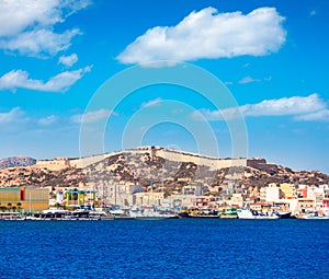 Cartagena skyline Murcia at Mediterranean Spain