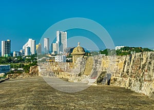Cartagena View from San Felipe de Barajas Fortress photo