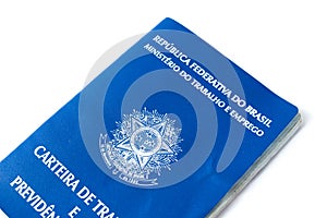 Carteira de trabalho brasileira, INSS, FGTS. Brazilian security identification. previdencia privada. photo