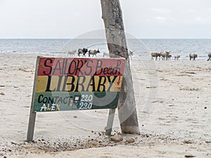 Cartel on the beach