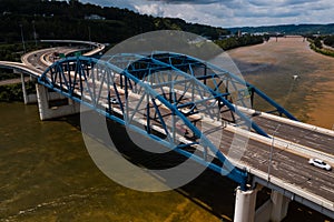 Carter Memorial Arch Bridge - Interstate 64 - Kanawha River - Charleston, West Virginia