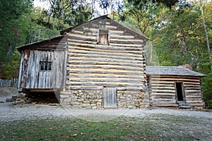 Carter Shields Cabin in Cades Cove Great Smoky Mountains National Park Tennessee.