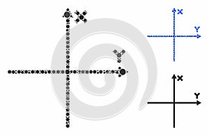 Cartesian Axes Composition Icon of Circles