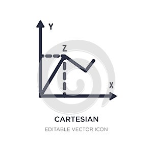 cartesian coordinate system icon on white background. Simple element illustration from Education concept