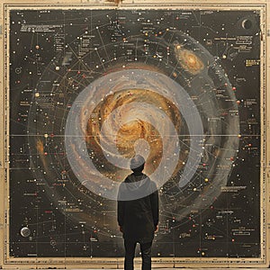 Cartographer charting the constellations of an inner universe