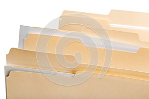 Blank carton folders over white