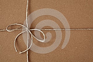 Carton box post package with bow