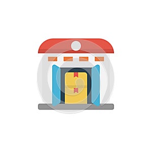 Carton vector flat color icon