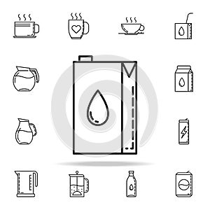 carton of milk dusk icon. Drinks & Beverages icons universal set for web and mobile
