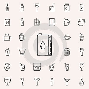 carton of milk dusk icon. Drinks & Beverages icons universal set for web and mobile