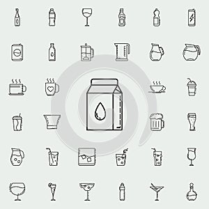 carton of milk dusk icon. Drinks & Beverages icons universal set for web and mobile