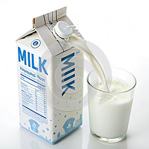 Carton of Milk isolated on white background