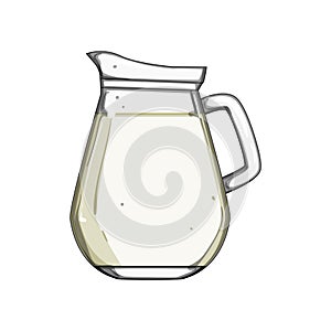 carton milk jug cartoon vector illustration