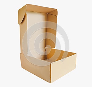 Carton packaging box. Brown delivery  packages.