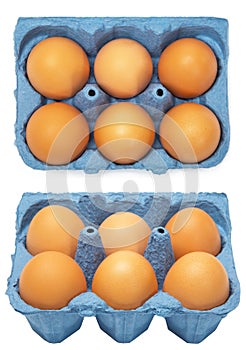 A carton of six eggs