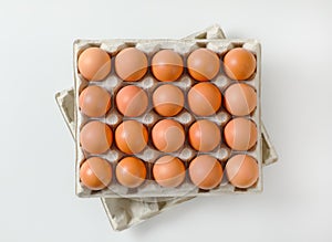 Carton of twenty fresh eggs